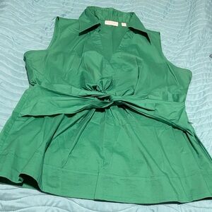 Green Sleeveless Women's Top